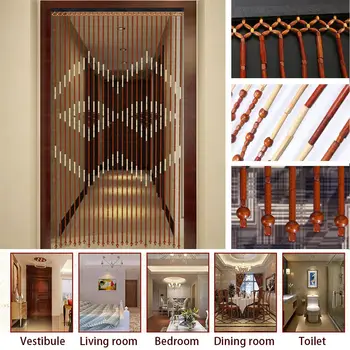 90x180cm 2 Types Fashion 27 Line Bamboo Wooden Bead String Door Curtain Blinds Fly Screen For Porch Bedroom Living Room Bathroom
90x180cm 2 Types Fashion 27 Line Bamboo Wooden Bead String Door Curtain Blinds Fly Screen For Porch Bedroom Living Room Bathroom
