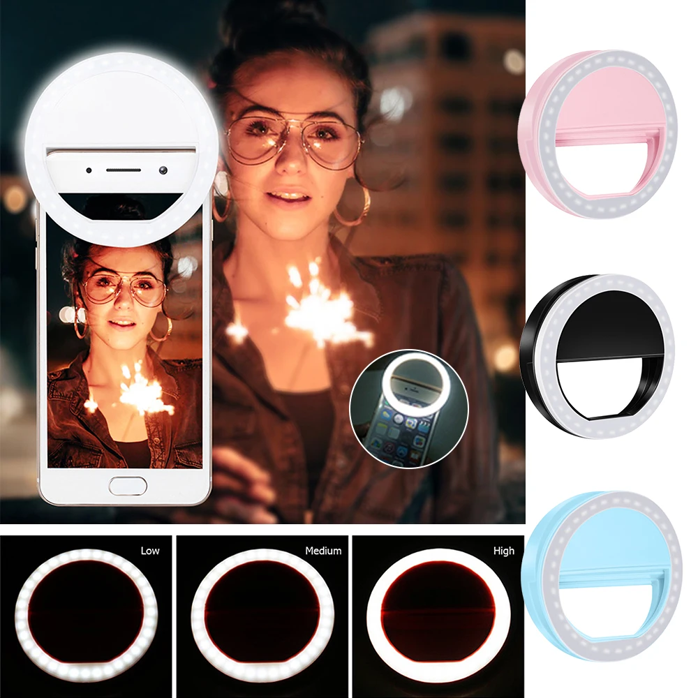 Portable LED Selfie Ring FlashLight Fit Dim Environment Self-timer Light Tool Luminous Ring Clip for Any Cell Phones Tablets
Portable LED Selfie Ring FlashLight Fit Dim Environment Self-timer Light Tool Luminous Ring Clip for Any Cell Phones Tablets
