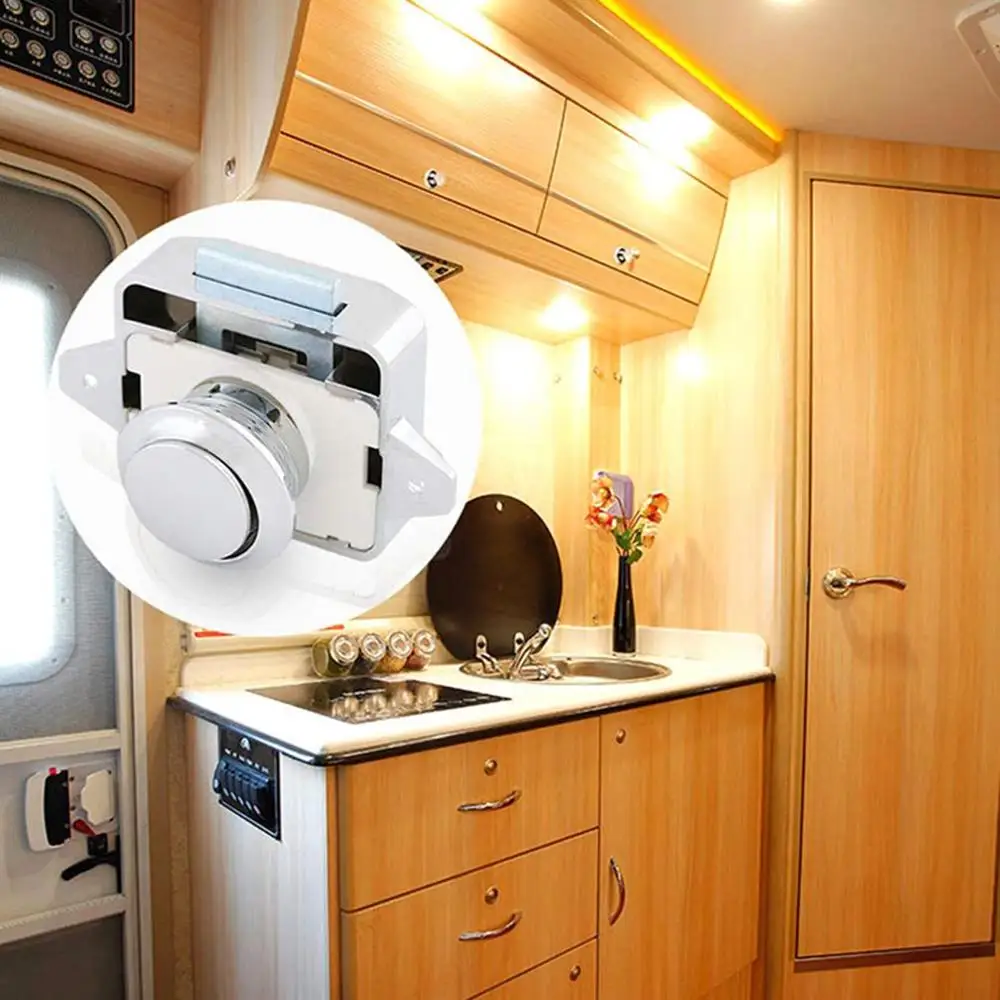 Camper Car Push Lock Diameter RV Caravan Boat Motor Home Cabinet Drawer Latch Button Locks For Furniture Hardware
Camper Car Push Lock Diameter RV Caravan Boat Motor Home Cabinet Drawer Latch Button Locks For Furniture Hardware
