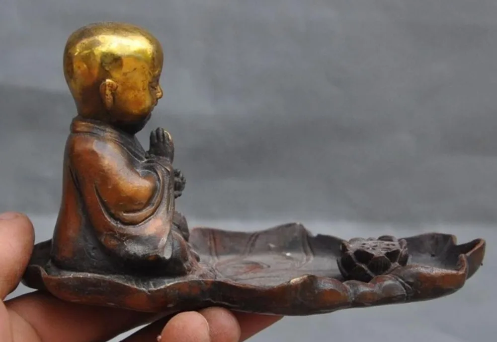 Christmas Old Chinese Buddhism Gilt Bronze Pray Monk Buddha Statue Incense burner Censer Halloween
Christmas Old Chinese Buddhism Gilt Bronze Pray Monk Buddha Statue Incense burner Censer Halloween