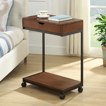 Movable sofa side cabinet small tea table simple solid wood modern North Europe bedside table shelf bedside table 
Movable sofa side cabinet small tea table simple solid wood modern North Europe bedside table shelf bedside table