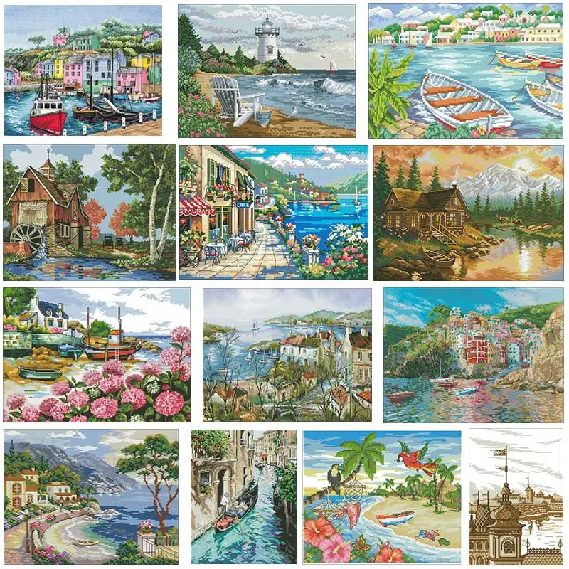 Seaside city Patterns Counted Cross Stitch 11CT 14CT DIY Cross Stitch Kits Embroidery Needlework Sets home decor
Seaside city Patterns Counted Cross Stitch 11CT 14CT DIY Cross Stitch Kits Embroidery Needlework Sets home decor