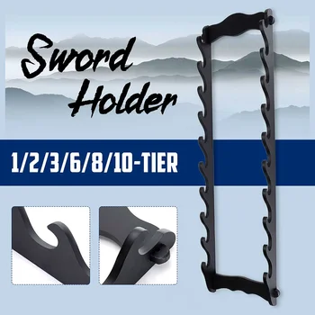 New Japanese Samurai Sword Holder Black Wood Samurai Sword Katana Holder Stand Hanger Bracket Rack Display Wall-mount Display St 
New Japanese Samurai Sword Holder Black Wood Samurai Sword Katana Holder Stand Hanger Bracket Rack Display Wall-mount Display St