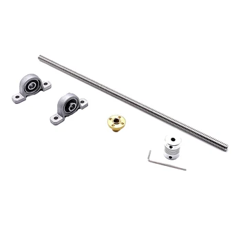 300mm T8 Lead Screw Set with Lead Screw Copper Nut Pillow Bearing Block Coupler and Small Hexagon Wrench for 3D Printer
300mm T8 Lead Screw Set with Lead Screw Copper Nut Pillow Bearing Block Coupler and Small Hexagon Wrench for 3D Printer