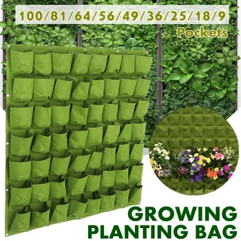 9/18/25/36/64/81/100 Pockets Wall Hanging Planting Bags Green Plant Grow Planter Vertical Garden Living Bag Garden Supplies Bags
9/18/25/36/64/81/100 Pockets Wall Hanging Planting Bags Green Plant Grow Planter Vertical Garden Living Bag Garden Supplies Bags