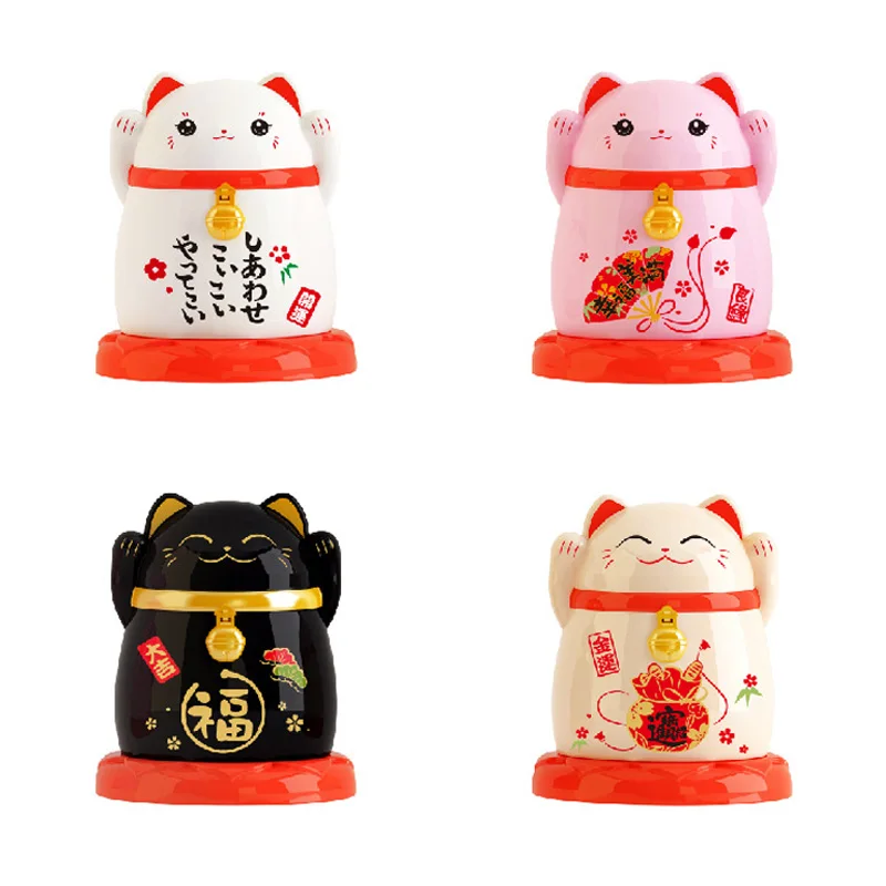 Description Picture 6 of itemHousehold Toothpick Case Kitchen Accessories China Lucky Cat Toothpick Dispenser Box Holder Living Room Home storage