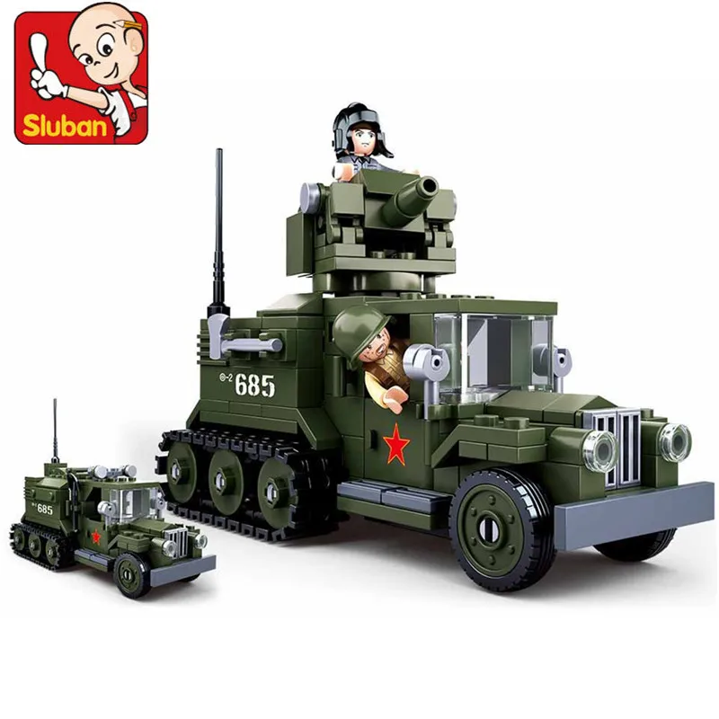 243PCS Military World War 2 Half-Tracked Truck Car Building Blocks Soldiers Figures ARMY Bricks Educational Toys Christmas Gifts
243PCS Military World War 2 Half-Tracked Truck Car Building Blocks Soldiers Figures ARMY Bricks Educational Toys Christmas Gifts