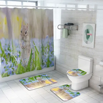 Cute Rabbit Animal Patterns Designs Print Shower Curtain Mat /Bathroom Base Mat/ Toilet Mat Sets Home Decor 180*180CM
Cute Rabbit Animal Patterns Designs Print Shower Curtain Mat /Bathroom Base Mat/ Toilet Mat Sets Home Decor 180*180CM