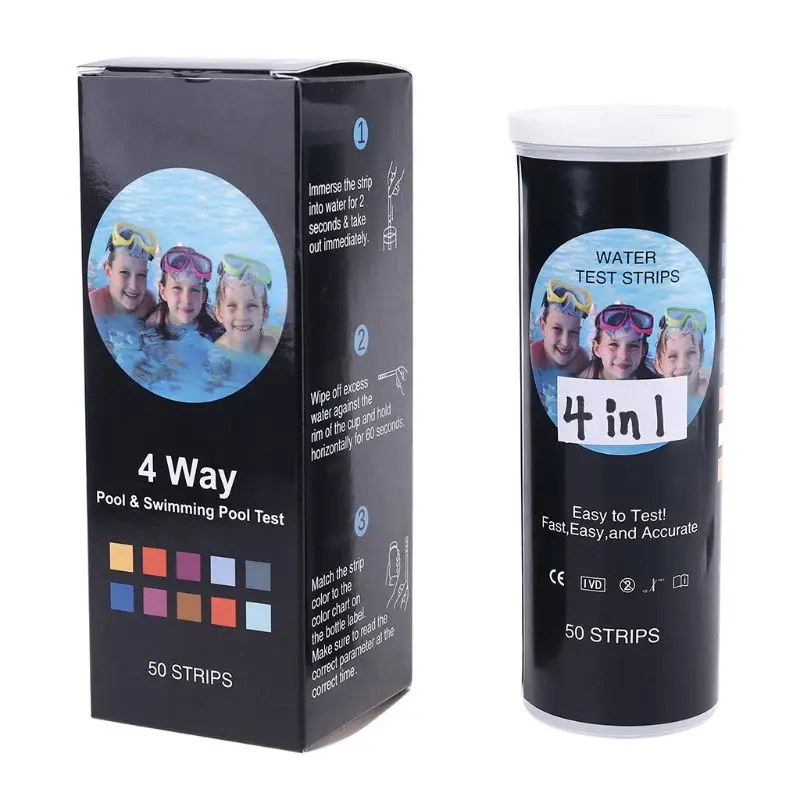 50pcs Swimming Pool Water Test Strips 4in1 Water Quality Test Hardness pH Cl Alk
50pcs Swimming Pool Water Test Strips 4in1 Water Quality Test Hardness pH Cl Alk