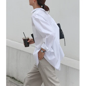 Woman Shirts Oversize Chic Stylish Tops and Blouses Cotton White Color Casual Solid Long Sleeve Ladies Baggy Blusas Premium
Woman Shirts Oversize Chic Stylish Tops and Blouses Cotton White Color Casual Solid Long Sleeve Ladies Baggy Blusas Premium