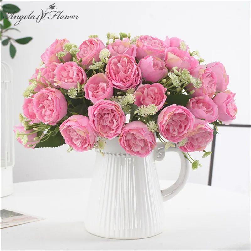 Mini artificial flower bunch peony fake flower wedding bridal bouquet decor home table office flower wall material western rose
Mini artificial flower bunch peony fake flower wedding bridal bouquet decor home table office flower wall material western rose