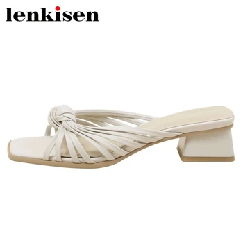 Lenkisen new arrival high street fashion peep toe med heel slip on brand shoes beauty lady daily wear modern sandals women L20
Lenkisen new arrival high street fashion peep toe med heel slip on brand shoes beauty lady daily wear modern sandals women L20