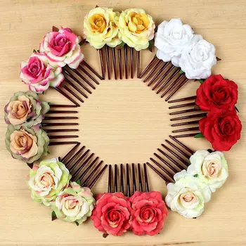 1Pcs Rose Flower Hair Combs For Bridal Fashion Handmade Wedding Jewelry Women Prom Headpiece Charm Hair Accessories New Arrival
1Pcs Rose Flower Hair Combs For Bridal Fashion Handmade Wedding Jewelry Women Prom Headpiece Charm Hair Accessories New Arrival