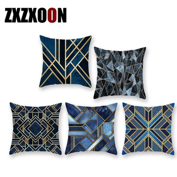 Decorative Throw Pillows Case 100% Polyester Geometric Dark Blue Square Sofa Cushion Cover for Living Room Decoration Pillowcase
Decorative Throw Pillows Case 100% Polyester Geometric Dark Blue Square Sofa Cushion Cover for Living Room Decoration Pillowcase