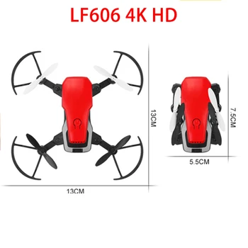 

LF606 Wifi FPV Foldable RC Drone with 4K HD Camera Altitude Hold 3D Flips Headless Mode RC Helicopter Aircraft Airplane Drones