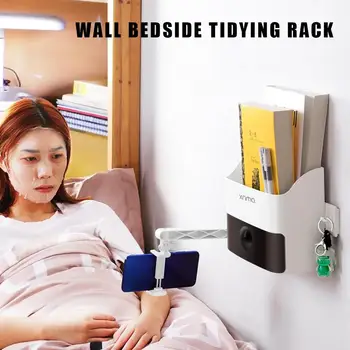Multi-function Plastic Bedside Tidying Storage Rack Wall Mounted Storage Organizer with Mobile Phone Holder for Home Bedroom 20E
Multi-function Plastic Bedside Tidying Storage Rack Wall Mounted Storage Organizer with Mobile Phone Holder for Home Bedroom 20E