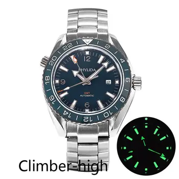 43.5mm GMT Dual-Time Automatic Mechanical Watch Sea Ocean Homage Sapphire Crystal Blue Dial Men's Mechanical Wristwatches 
43.5mm GMT Dual-Time Automatic Mechanical Watch Sea Ocean Homage Sapphire Crystal Blue Dial Men's Mechanical Wristwatches