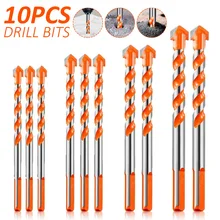 10 pcs Multifunctional Drill Bits Construction Ceramic Triangle Drill Bit Set For Ceramic Tile Concrete Glass Marble 6/8/10/12mm
10 pcs Multifunctional Drill Bits Construction Ceramic Triangle Drill Bit Set For Ceramic Tile Concrete Glass Marble 6/8/10/12mm