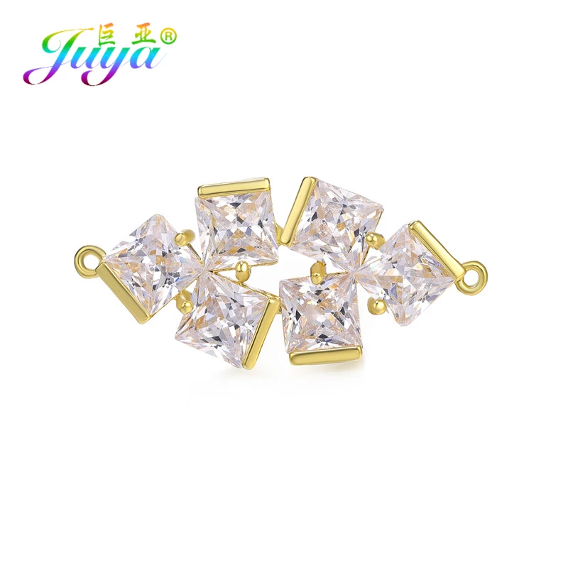 Juya DIY Bracelet Earrings Jewelry Making Supplies Handmade Cubic Zirconia Flower Geometric Rhombus Charm Connectors Accessories
Juya DIY Bracelet Earrings Jewelry Making Supplies Handmade Cubic Zirconia Flower Geometric Rhombus Charm Connectors Accessories