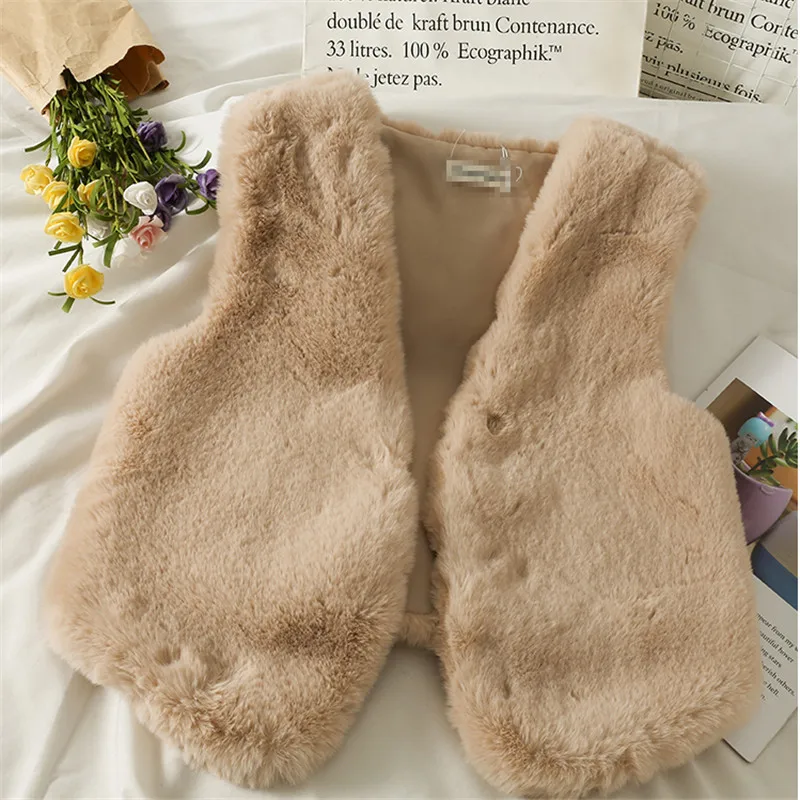 Женский утепленный жилет из искусственного меха, универсальная утепленная безрукавка, короткая верхняя одежда без рукавов, Осень-зима 
Женский утепленный жилет из искусственного меха, универсальная утепленная безрукавка, короткая верхняя одежда без рукавов, Осень-зима