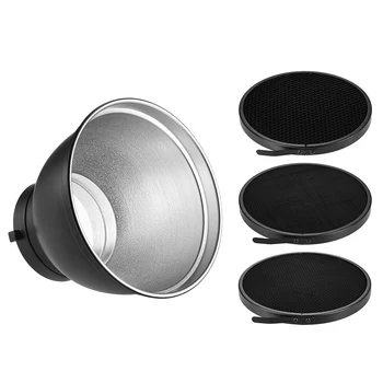7" Standard Reflector Diffuser Lamp Shade Dish with 10/20/30/60 degree Honeycomb Grid for Bowens Mount Studio Flash Speedlite 
7" Standard Reflector Diffuser Lamp Shade Dish with 10/20/30/60 degree Honeycomb Grid for Bowens Mount Studio Flash Speedlite
