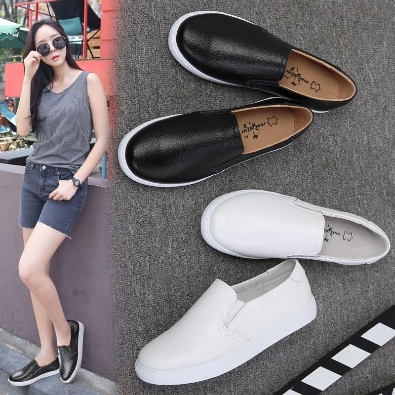 2019 Spring New Style WOMEN'S Casual Shoes Genuine Leather White Shoes Women Shoes Foot Covering Loafers Loafers Women's
2019 Spring New Style WOMEN'S Casual Shoes Genuine Leather White Shoes Women Shoes Foot Covering Loafers Loafers Women's