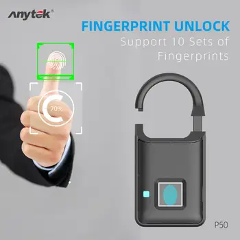 Hot Sale Fingerprint Lock Classic Delicate Anytek P50 Fingerprint Lock Anti Theft Padlock USB Rechargeable Suitcase Lock
Hot Sale Fingerprint Lock Classic Delicate Anytek P50 Fingerprint Lock Anti Theft Padlock USB Rechargeable Suitcase Lock