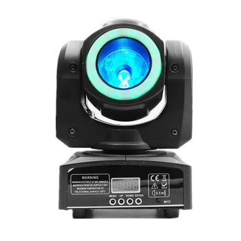 

60W LED Beam Moving Head Light With RGB LED Light Strip,RGBW 4IN1 Super Bright Wash Beam Effect Stage Light With Halo For Bar DJ