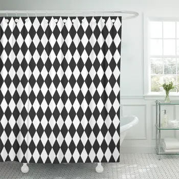 Pattern Black and White Rhombus Harlequin Aztec Geometric Abstract Shower Curtain Waterproof Polyester Fabric 72 x 78 Inches
Pattern Black and White Rhombus Harlequin Aztec Geometric Abstract Shower Curtain Waterproof Polyester Fabric 72 x 78 Inches