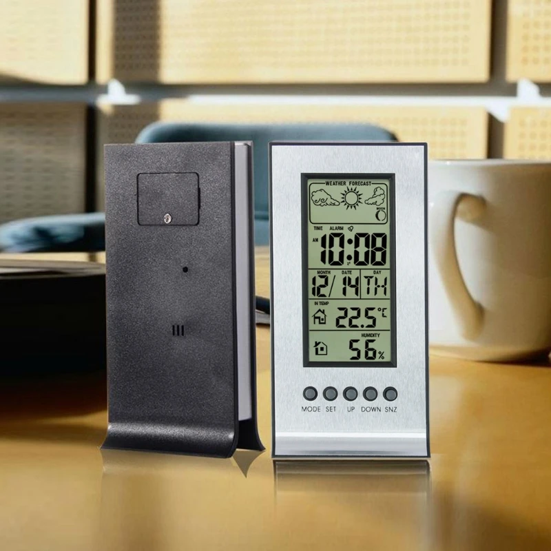 Indoor Outdoor Wireless Weather Thermometer Station Daily Clock Snooze Forecast Calendar
Indoor Outdoor Wireless Weather Thermometer Station Daily Clock Snooze Forecast Calendar