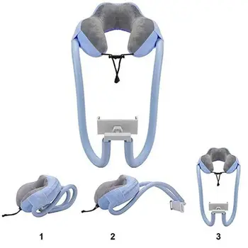 2-in-1 U-Shaped Neck Pillow With Gooseneck Tablet Phone Holder, Memory Foam Nap Pillow with Flexible Phone Reading Holder
2-in-1 U-Shaped Neck Pillow With Gooseneck Tablet Phone Holder, Memory Foam Nap Pillow with Flexible Phone Reading Holder