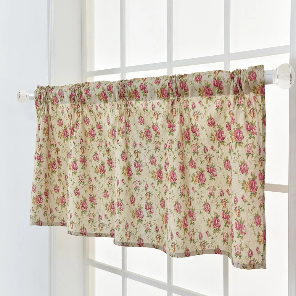 Valance Curtains for Living Room Rose Printing Window Curtain Valances Burlap Cotton Short Semi-Sheer Curtains Window Drapes
Valance Curtains for Living Room Rose Printing Window Curtain Valances Burlap Cotton Short Semi-Sheer Curtains Window Drapes