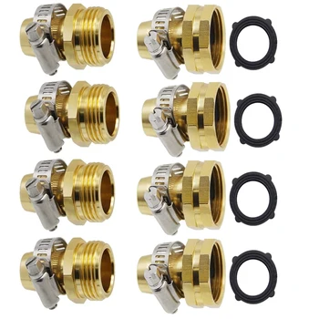 4Pcs/Set Garden Hose Repair Connector with Clamps Male and Female Garden Hose Fittings 
4Pcs/Set Garden Hose Repair Connector with Clamps Male and Female Garden Hose Fittings