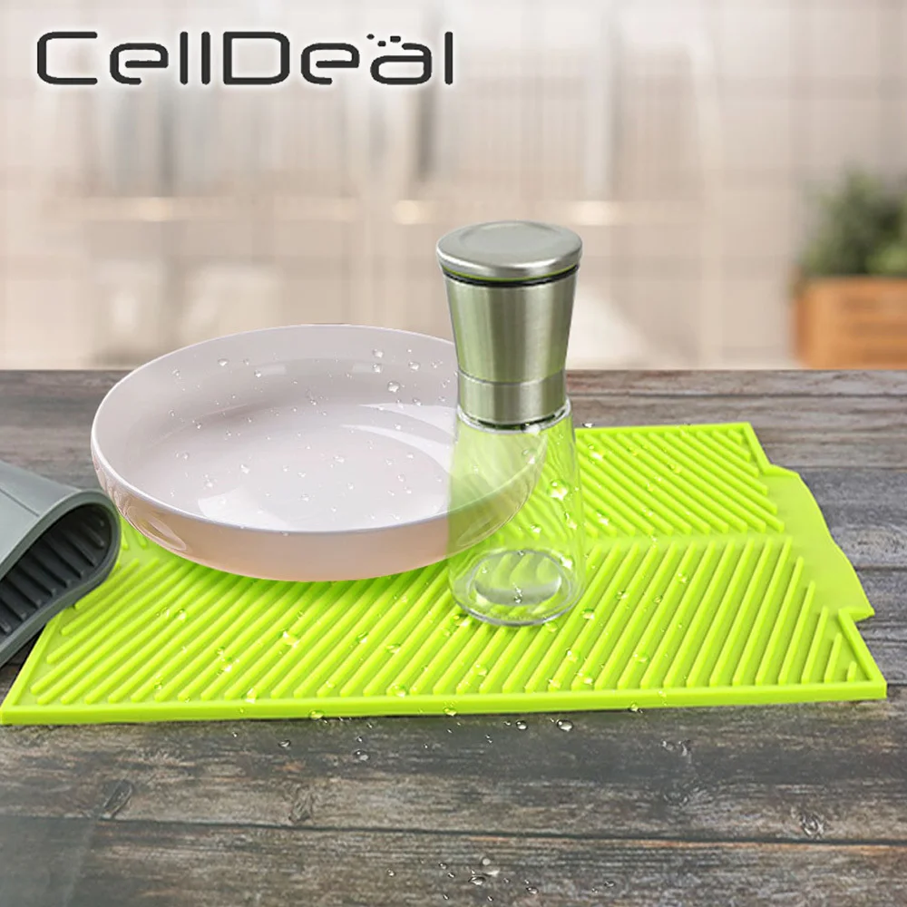Silicone Drying Mat Dish Bowl Tableware Sink Draining Rack Kitchen Foldable Home Heat Resistant Placemat Rectangle Table Mat
Silicone Drying Mat Dish Bowl Tableware Sink Draining Rack Kitchen Foldable Home Heat Resistant Placemat Rectangle Table Mat