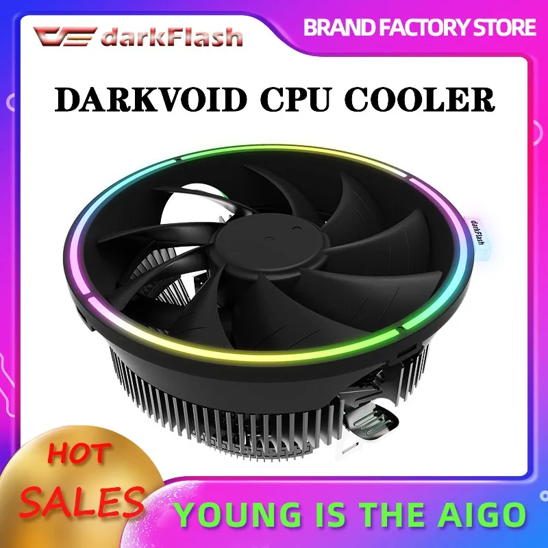 Воздушный охладитель для процессора Aigo darkFlash 3 контактный радиатор RGB 120 мм