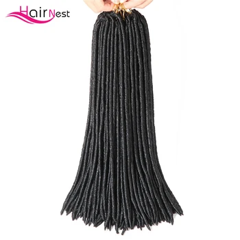 Hair Nest Faux Locks Crochet Braids 18 Inches Crochet Hair Extensions Soft Faux Locs Synthetic Braiding Hair For Black Women 
Hair Nest Faux Locks Crochet Braids 18 Inches Crochet Hair Extensions Soft Faux Locs Synthetic Braiding Hair For Black Women