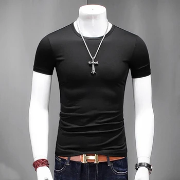 Round Neck homme T shirt Solid classic style Top Brand Clothing Tee Tops More Colors soft 100% Cotton
Round Neck homme T shirt Solid classic style Top Brand Clothing Tee Tops More Colors soft 100% Cotton