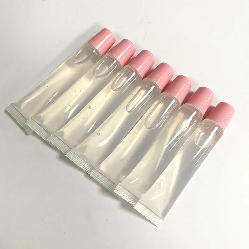 

Wholesale Private Label Glitter Squeeze Lip Gloss Make Your Logo Vegan Glossy Clear Nude Lipgloss