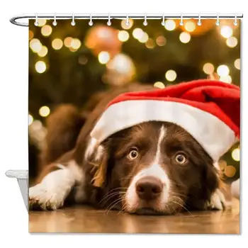 Christmas Decorations Tree Ornament Santa Puppy Dog Border Collie Decorative Shower Curtain, Repellent Rustproof Bath Curtain,
Christmas Decorations Tree Ornament Santa Puppy Dog Border Collie Decorative Shower Curtain, Repellent Rustproof Bath Curtain,
