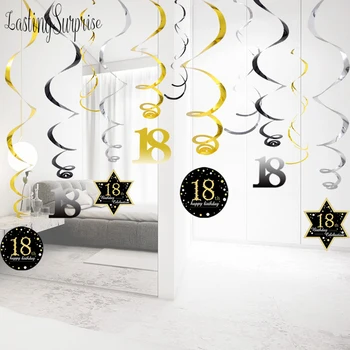 Happy 18/21/30/40/50/60 Birthday Party Ceiling Hanging Swirl DIY Metallic Hanging Pendant Adult Birthday Decoration
Happy 18/21/30/40/50/60 Birthday Party Ceiling Hanging Swirl DIY Metallic Hanging Pendant Adult Birthday Decoration