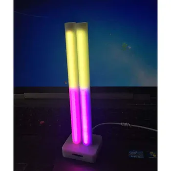 Dual 32-bit voice control music rhythm level flashing full color music level indicator
Dual 32-bit voice control music rhythm level flashing full color music level indicator