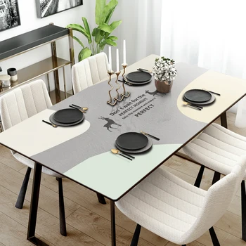 Dining Table Cover Protector PVC Table Cloth Waterproof Gray Leaves Oilproof Rectangle Simple Nordic tapete скатерть на стол
Dining Table Cover Protector PVC Table Cloth Waterproof Gray Leaves Oilproof Rectangle Simple Nordic tapete скатерть на стол