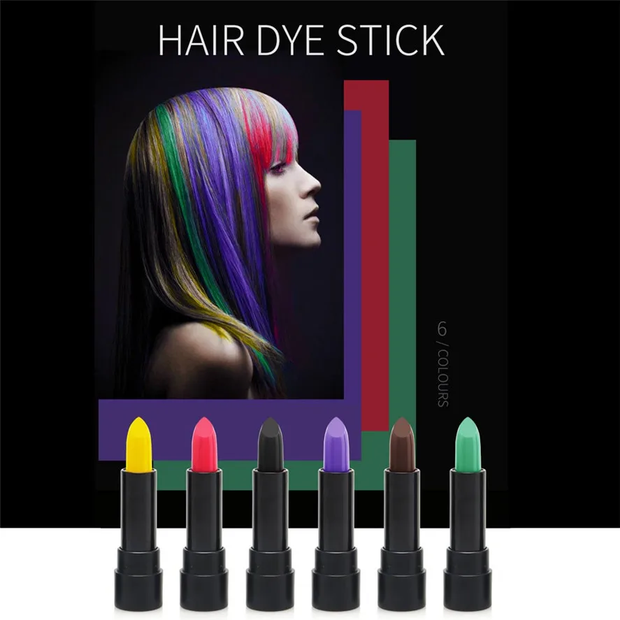 

New Hair Trends Temporary Hair Dye Mascara 1PC Non-toxic Hair Color Dyeing Salon Colorful Stick Chalk 0828#30