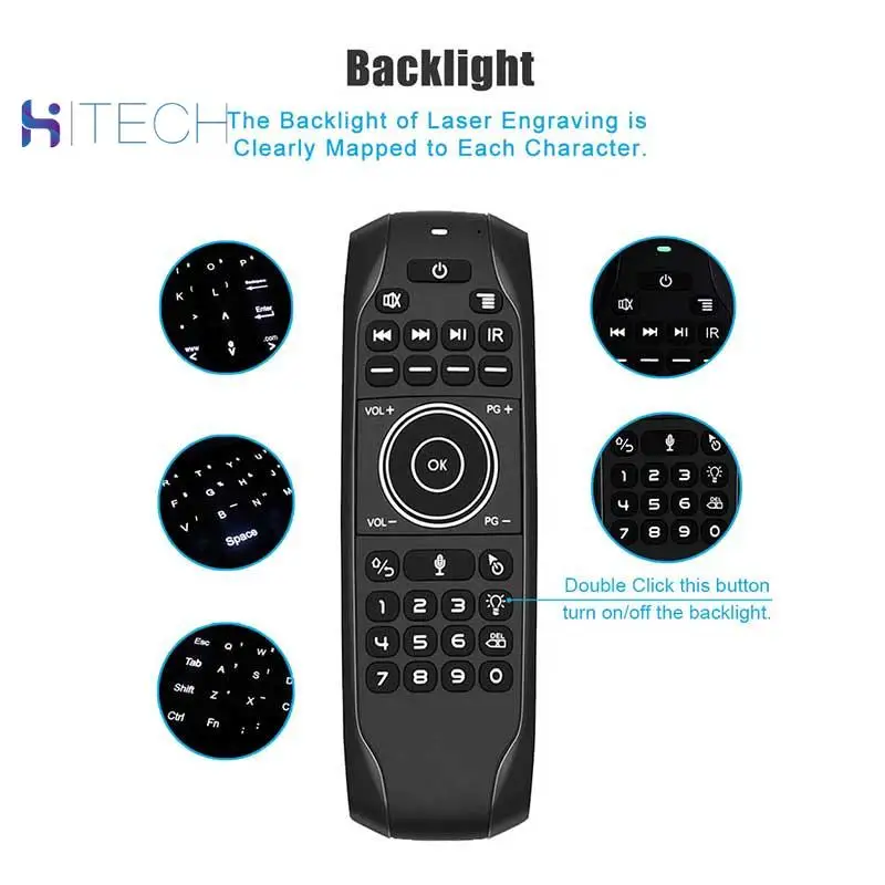 G7V pro LED backlit remote control, support smart voice remote control, dynamic smart controller voice function smart remote
G7V pro LED backlit remote control, support smart voice remote control, dynamic smart controller voice function smart remote