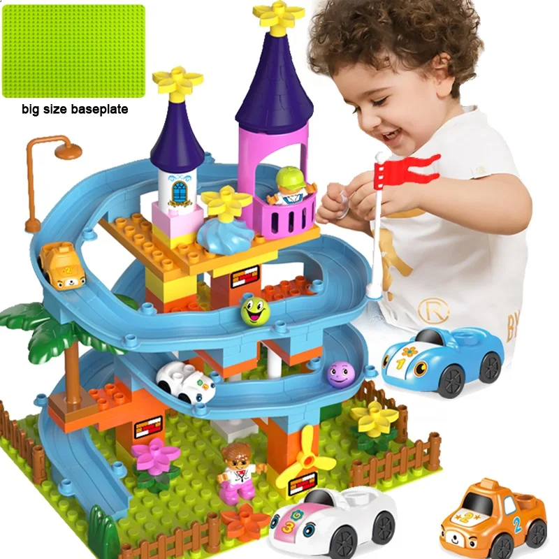 Marble Race Run Big Block Compatible Duploed Building Blocks Set My First Castle City Track Constructor Sliding Toys for Kids
Marble Race Run Big Block Compatible Duploed Building Blocks Set My First Castle City Track Constructor Sliding Toys for Kids
