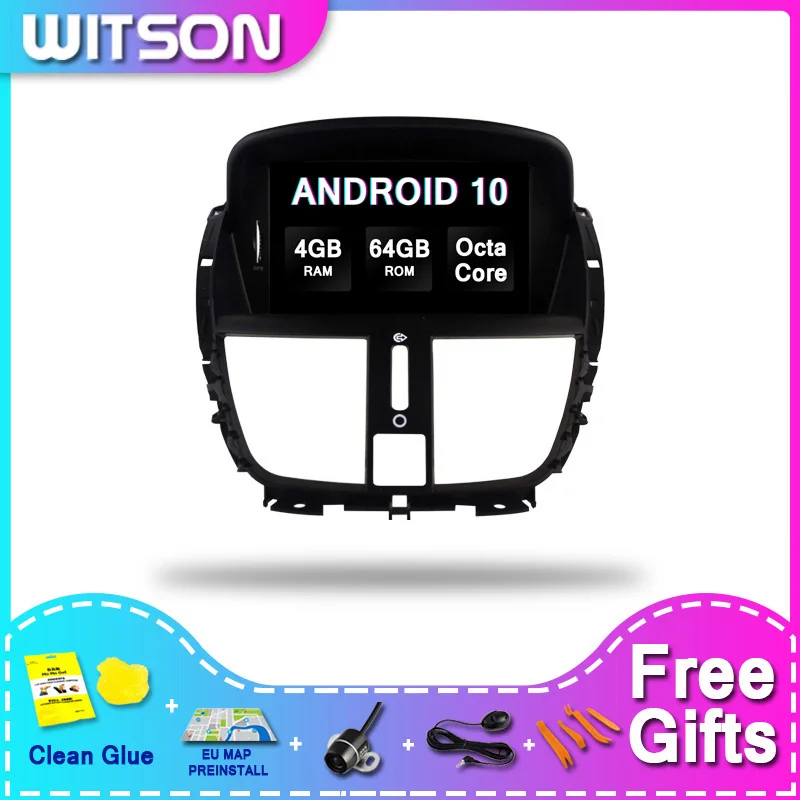 Автомобильный DVD-плеер WITSON ANDROID 10 2 Din для PEUGEOT 207/207CC 2007-2014 8 ядер 4RAM 64ROM | Автомобили и