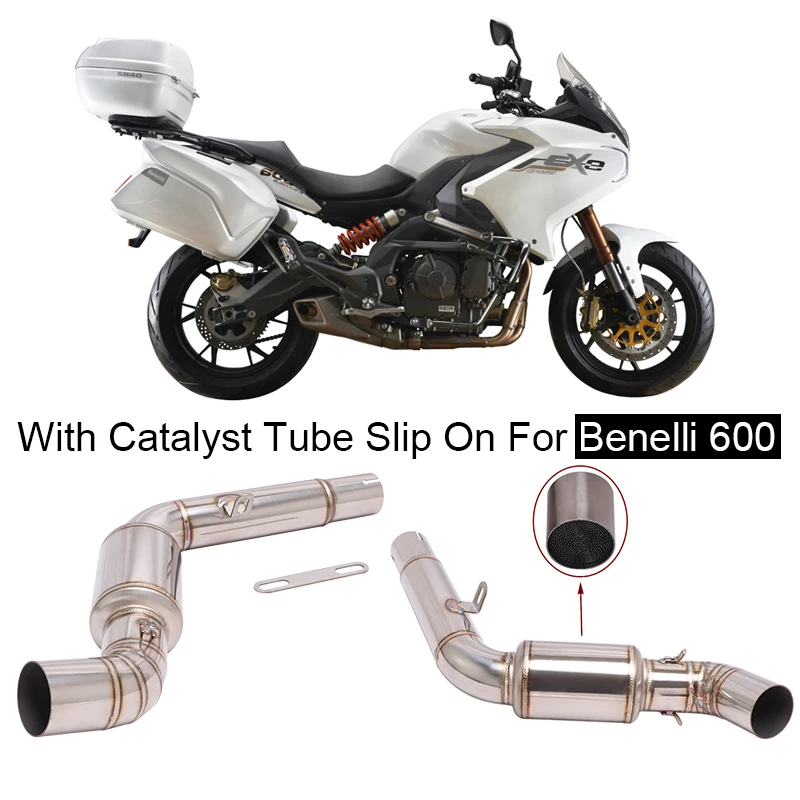 Motorcycle Exhaust pipe connection Middle Link Pipe With Catalyst Tube GP racing Slip On For Benelli 600 TNT600 BN600 BJ600
Motorcycle Exhaust pipe connection Middle Link Pipe With Catalyst Tube GP racing Slip On For Benelli 600 TNT600 BN600 BJ600
