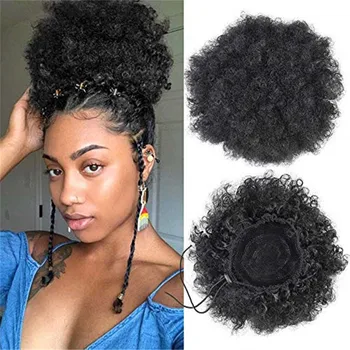 Kong&Li Puff Afro Curly chignon Wig Ponytail Drawstring Short Afro Kinky Pony Tail Clip In on Synthetic Hair Bun Hair Pieces
Kong&Li Puff Afro Curly chignon Wig Ponytail Drawstring Short Afro Kinky Pony Tail Clip In on Synthetic Hair Bun Hair Pieces