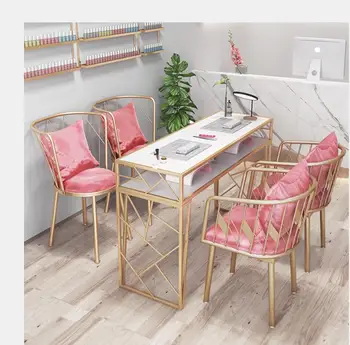 Net red ins wind marble nail table and chair set single double gold iron simple nail table
Net red ins wind marble nail table and chair set single double gold iron simple nail table