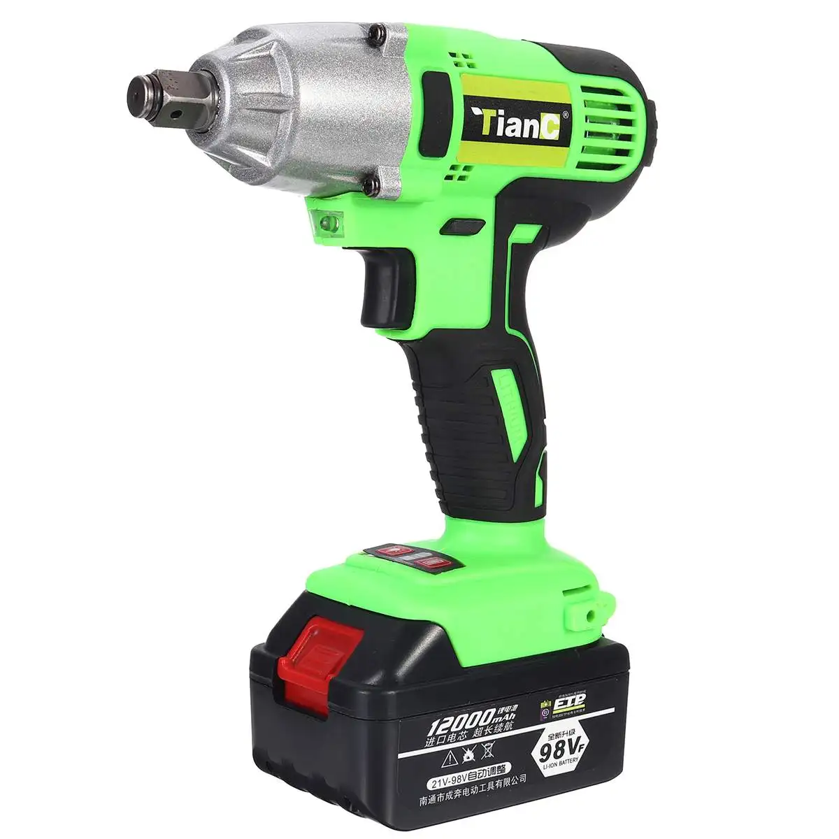 98VF 12000mAh Brushless Electric Wrench Cordless Impact Wrench Socket Wrench Rechargeable Li-ion 2 Battery Power Tools
98VF 12000mAh Brushless Electric Wrench Cordless Impact Wrench Socket Wrench Rechargeable Li-ion 2 Battery Power Tools